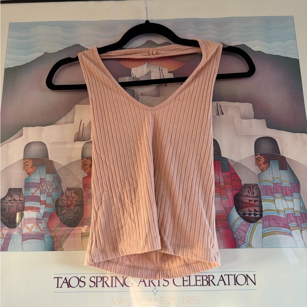 Me to We Ribbed Tank Top - Light Pink